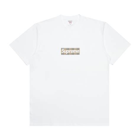 supreme burberry white tee|supreme ss22t1 white.